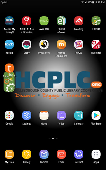 Screenshot take from HCPLC Galaxy tablet